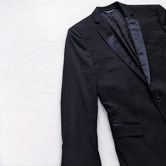 Dolce & Gabbana Martini Fit Black Wool Silk Blazer Suit Jacket | Size 46 - Picture 7 of 16